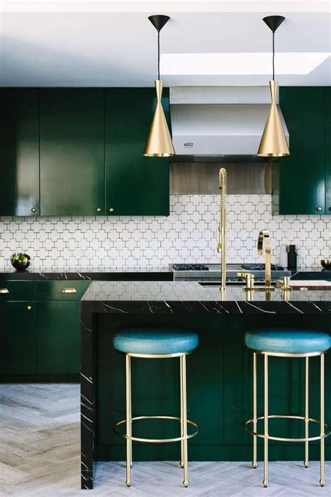 5 Statement Kitchens Making The Case For Color In 2020 Green Kitchen