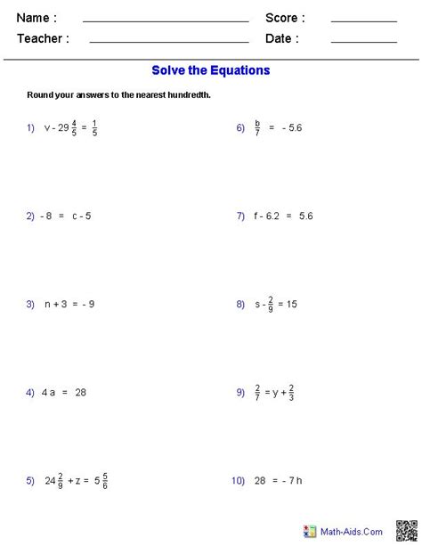A level pure mathematics 1. One Step Problems Worksheets | Word problem worksheets, Algebra worksheets, Algebraic expressions