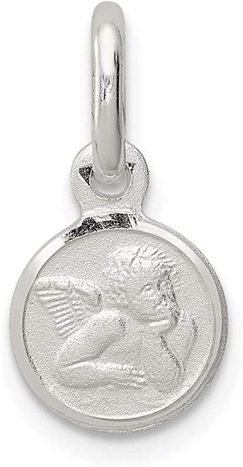 925 Sterling Silver Angel Pendant Charm Necklace Religious