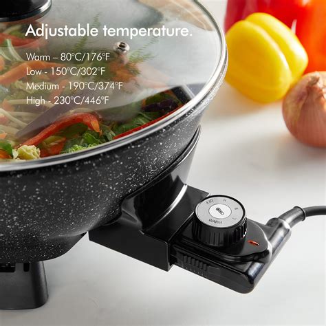 Vonshef Electric Wok Multi Cooker Skillet Frying Pan Fry Non Stick