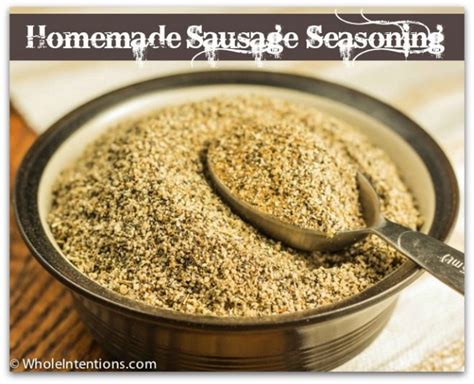 Appropriate sausage seasoning for fresh sausage includes: Homemade Sausage Seasoning | Homemade sausage, Sausage ...