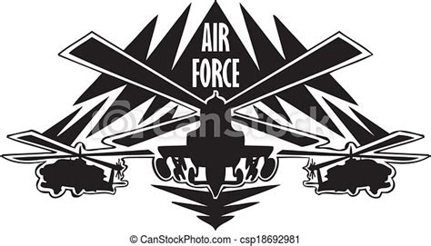 Us Air Force Military Design Vinyl Ready Vector Illustration Canstock