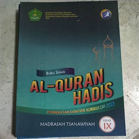 Buku Alquran Hadis Kelas Kurikulum