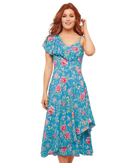 Joe Browns Womens Frilly Floral Maxi Dress Uk Clothing