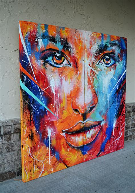 Fire And Ice Abstract Portrait Painting On Behance