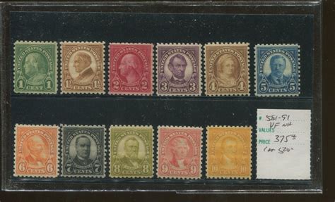 United States Postage Stamps 581 591 Mnh Vf Ebay