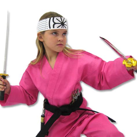 Deluxe Pink Karate Costume Female Karate Halloween Costume Girls