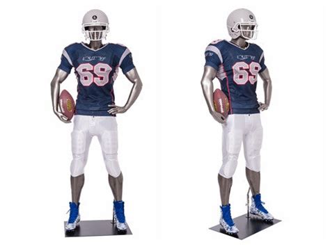 Football Playing Male Mannequin 7 Glossy Grey Mannequin Madness