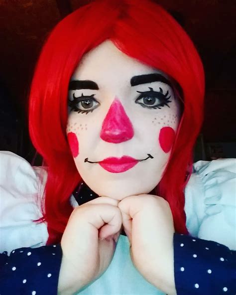 me as raggedy ann in 2021 raggedy ann cute clown clown girl