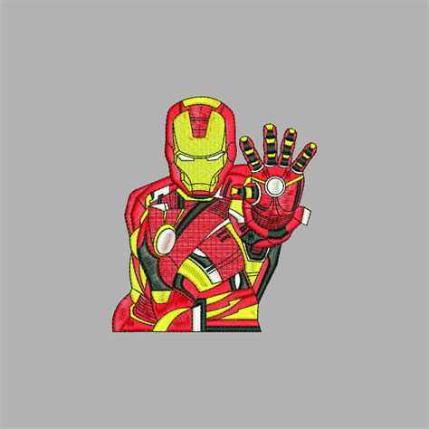 Iron Man Embroidery Design Files For Machine Embroidery Etsy