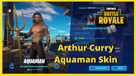 Fortnite Aquaman Arthur Curry Skin Unlock Challenge Youtube