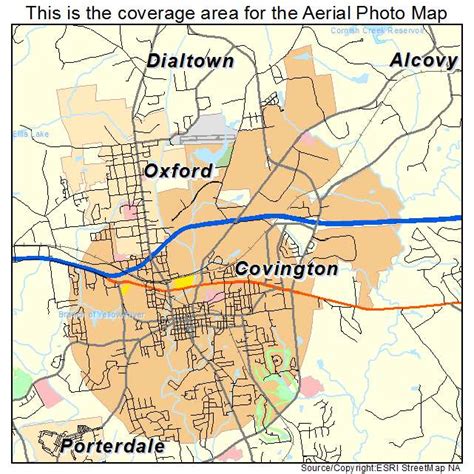 Aerial Photography Map Of Covington Ga Georgia