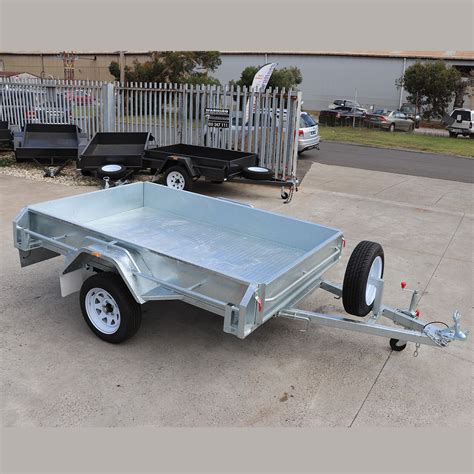 8x5 Galvanised Box Trailer For Sale In Melbourne Manual Tipper