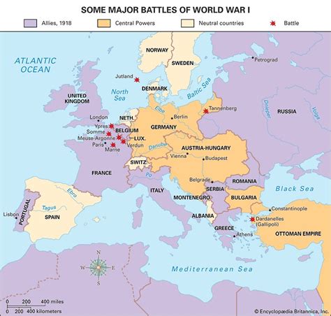 World War 1 Map Of Alliances