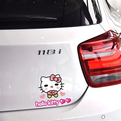 sweet hello kitty car accessories car sticker and decal for girls volkswagen polo golf skoda
