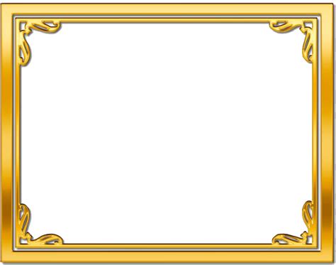 Download Gold Frame Png Picture - Gold Frame Border Png PNG Image with