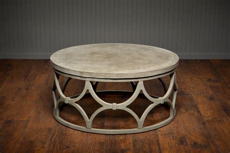Add the foam and batting to the wood board and staple everything in place. Outdoor Concrete Round Rowan Coffee Table (With images ...