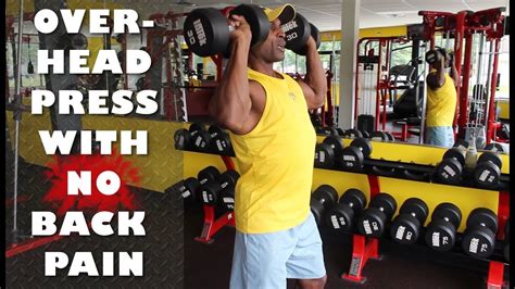 How To Do An Overhead Press With No Back Pain Brown Hornet Fitness