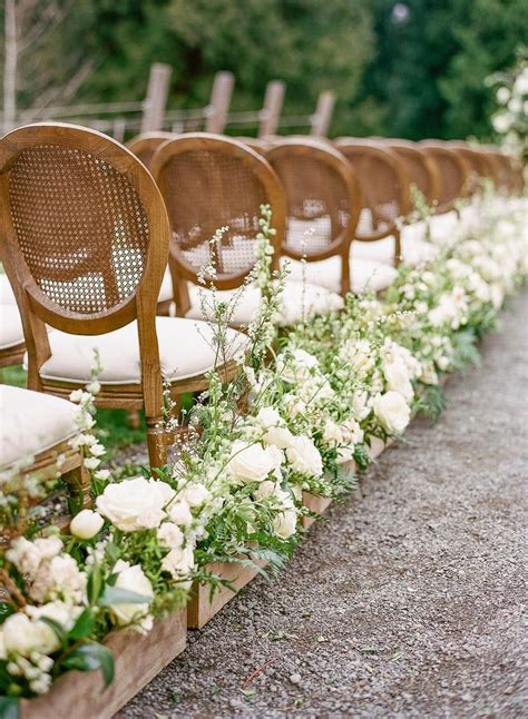 Regina Martin Wedding Aisle Flowers Chairs Pink Peony Aisle Decor