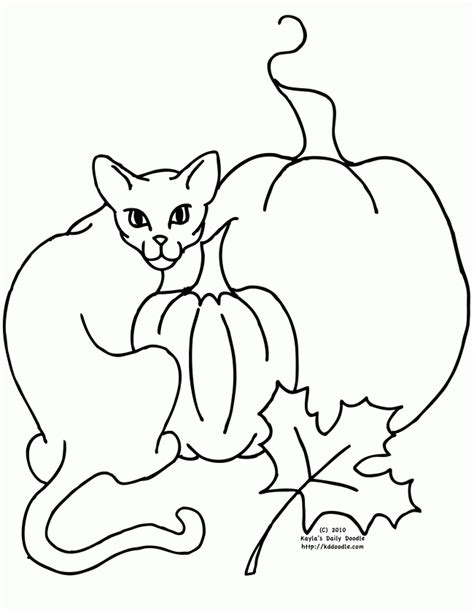 Halloween Cat Coloring Pages Coloring Home