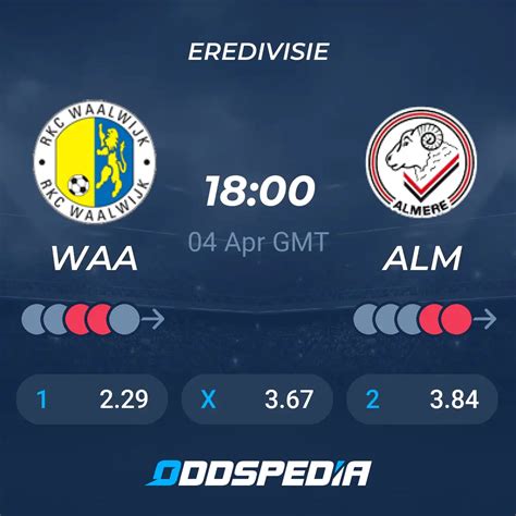 Rkc Waalwijk Vs Almere City Predictions Odds Live Score And Stats