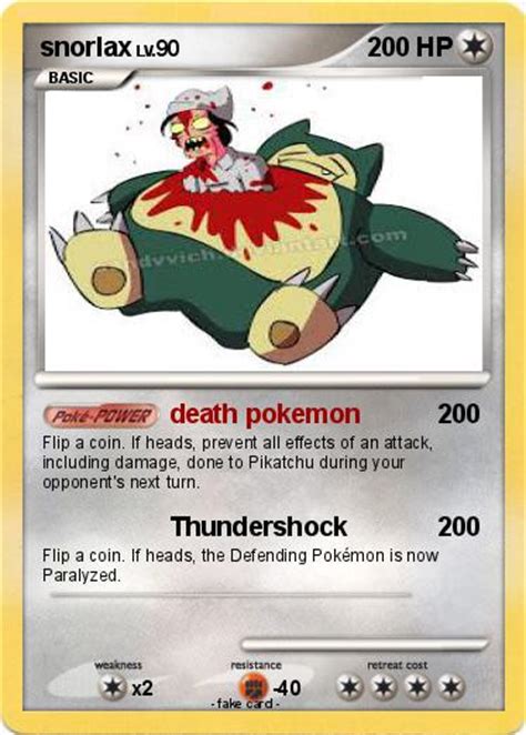 Pokémon Snorlax 638 638 Death Pokemon My Pokemon Card