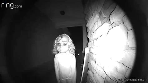 creepy girl caught my ring doorbell youtube
