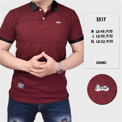 Jual Polo Shirt Levin Premium Kaos Kerah Bermotif Kaos Kerah Shanghai Kaos Kerah Kombinasi Kaos
