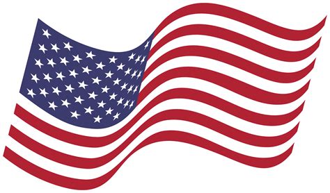 American Flag Wave Vector Clipart