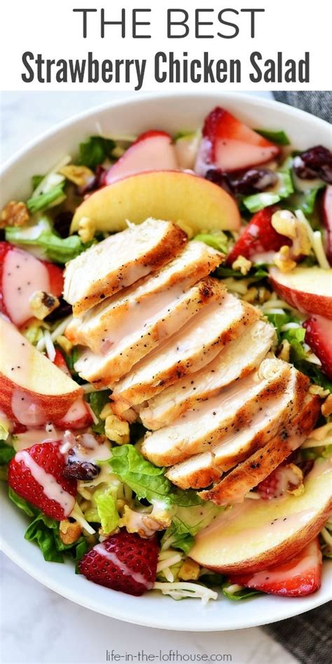 The Best Strawberry Chicken Salad Salad Recipes For Dinner Healthy