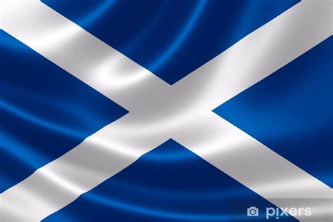 La bandiera è formata da un campo azzurro (pantone blu 300) con una croce bianca. Carta da Parati Bandiera della Scozia • Pixers® - Viviamo ...