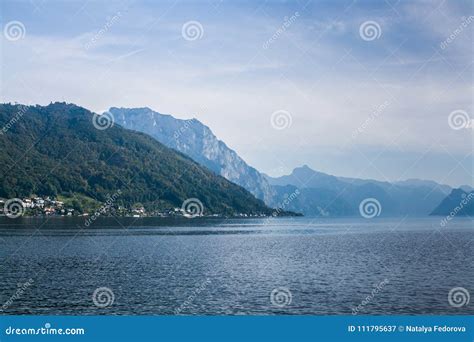 Mountain Lake Traunsee In The Alps Austria Stock Image Image Of Alps