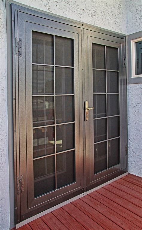 Colonial French Security Screen Doors First Impression Ironworks In
