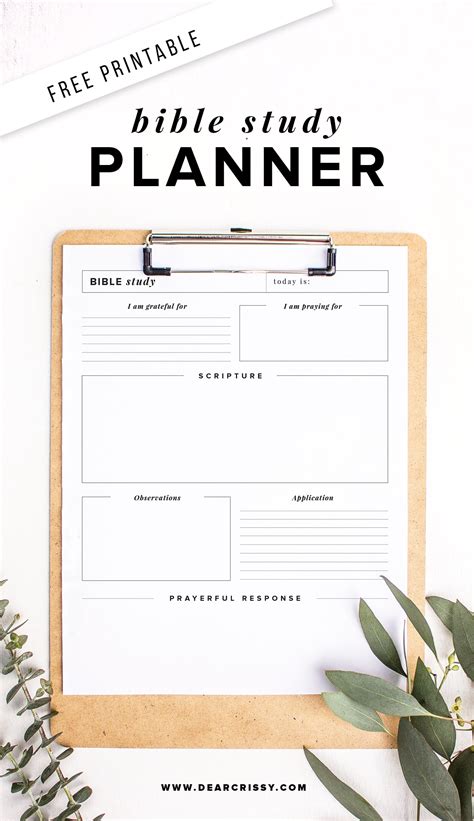 Free Printable Bible Study Planner Soap Method Bible