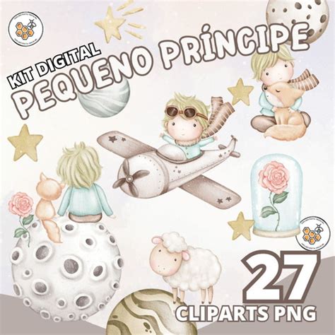 Kit Digital Pequeno Príncipe Aquarela Premium Mm Elo7