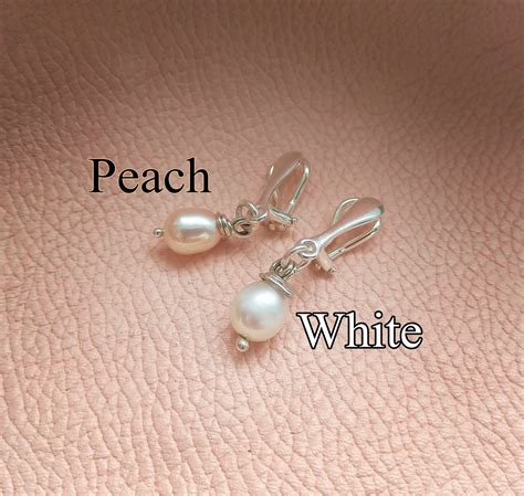 Clitoral Jewellery With Peach Natural Pearl 1 Pcs Faux Piercing With