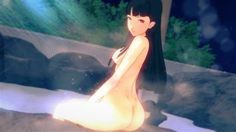 Rule 34 1girls Amagi Yukiko Ass Atlus Bangs Black Hair Blunt Bangs Blush Breasts Brown Eyes