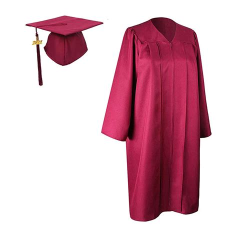 Matte Maroon Graduation Cap Gown And Tassel Cap And Gown Direct