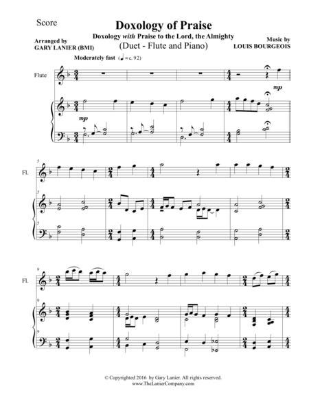 Doxology Of Praise Duet Flute Piano With Parts Sheet Music Pdf Download