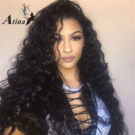 Glueless Full Lace Deep Wave Wig Density Full Lace Human Hair Wigs With Baby Hair Indian