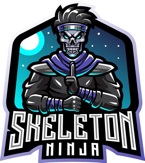 Skull Ninja Esport Mascot Logo By Visink Thehungryjpeg