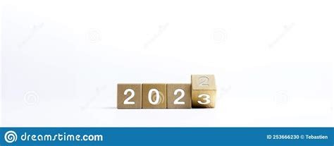 2023 Happy New Year Concept Banner Flipping The 2022 To 2023 Year