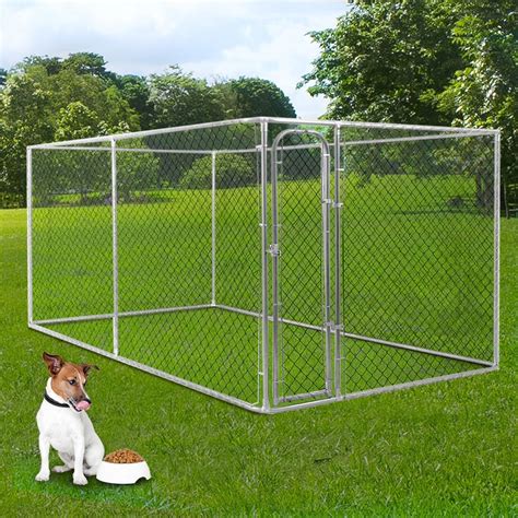 3 Size Large Dog Kennel Pet Enclosure Run Fence Playpen Outdoor Metal Cage