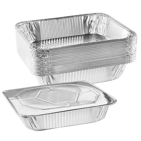 Nyhi 9 X 13 Aluminum Foil Pans With Lids 10 Pack Durable Disposable