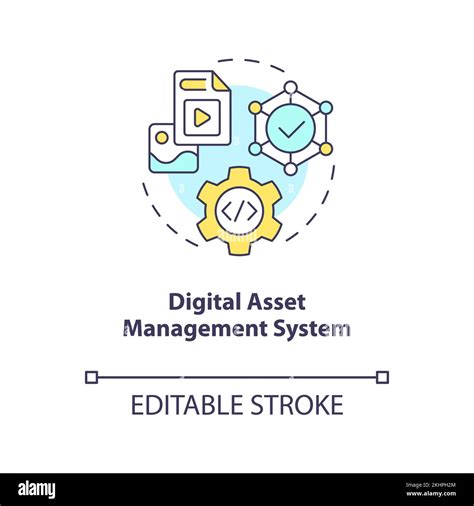 Digital Asset Management System Concept Icon Stock Vector Image And Art