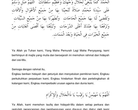 Majlis Kesyukuran Dan Doa Selamat - Tolop