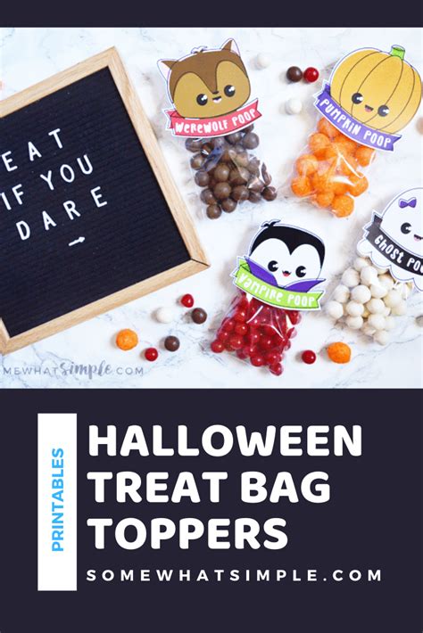 Pumpkin Poop 4 Halloween Treat Bag Toppers Somewhat Simple