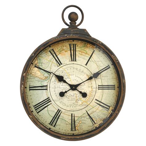 Antique Style Pocket Watch Large Wall Clock By Jones And