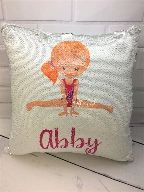 Custom Mermaid Sequin Pillow Cover Gymnastics Pillow Cover Etsy