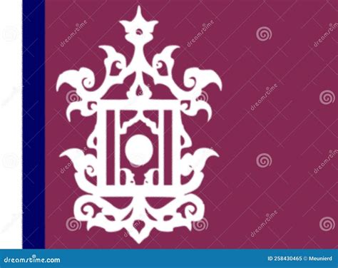 Glossy Glass Flag Of Sultanate Of Sulu Independent 14571917 Stock